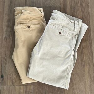 (2) American Eagle Extreme Flex Chino Pants 28 x 28